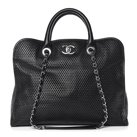 chanel calfskin perforated up in the air tote|Chanel Up In The Air Tote Perforated Leather .